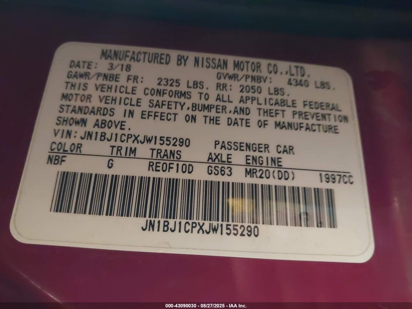 2018 NISSAN ROGUE SPORT S - JN1BJ1CPXJW155290