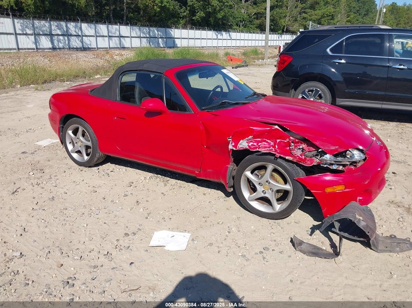 2003 Mazda Mx-5 Miata Cloth/Ls/Se/Shinsen red cabrio gasoline JM1NB353230309042 photo #1