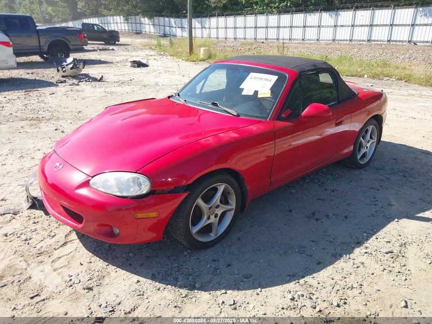2003 Mazda Mx-5 Miata Cloth/Ls/Se/Shinsen red cabrio gasoline JM1NB353230309042 photo #3