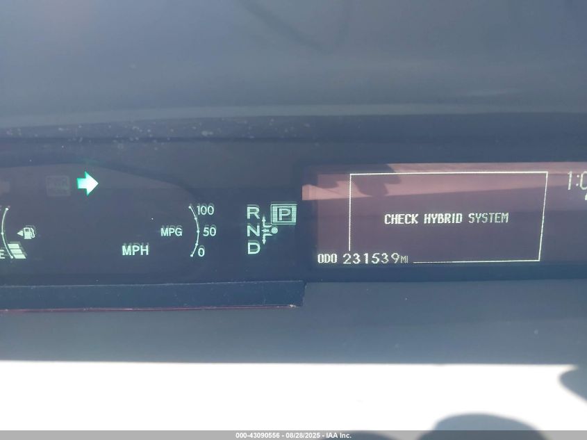 2010 Toyota Prius Iv VIN: JTDKN3DU7A0229799 Lot: 43090556