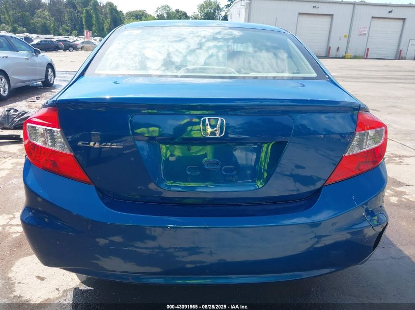 2012 Honda Civic Lx VIN: 2HGFB2F59CH514529 Lot: 43091565