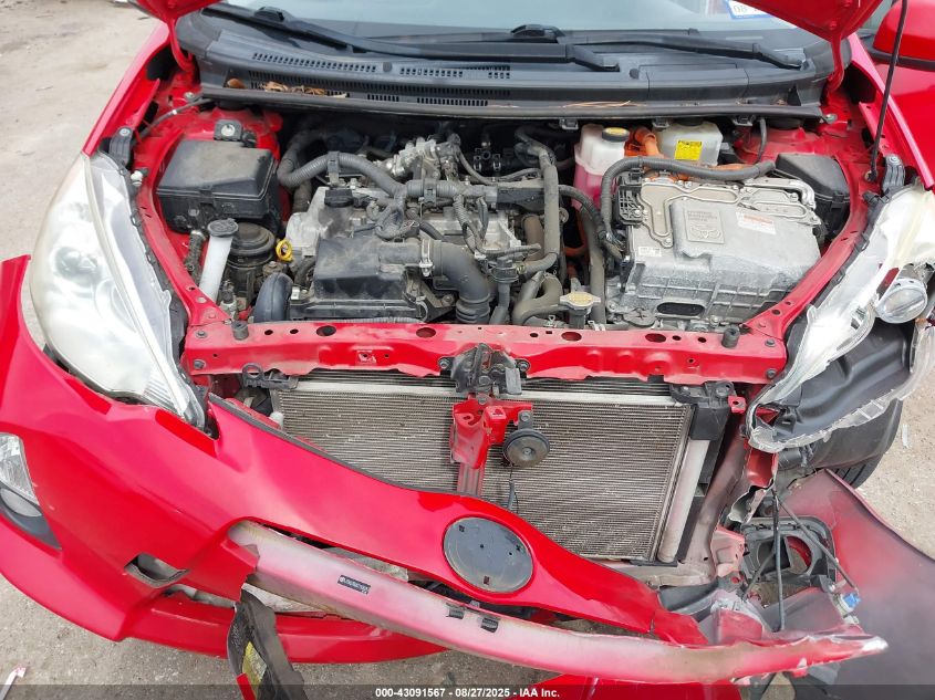 2012 Toyota Prius C Four VIN: JTDKDTB36C1506257 Lot: 43091567