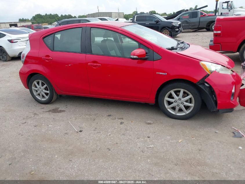 2012 Toyota Prius C Four VIN: JTDKDTB36C1506257 Lot: 43091567