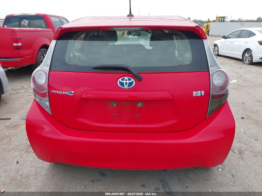 2012 Toyota Prius C Four VIN: JTDKDTB36C1506257 Lot: 43091567