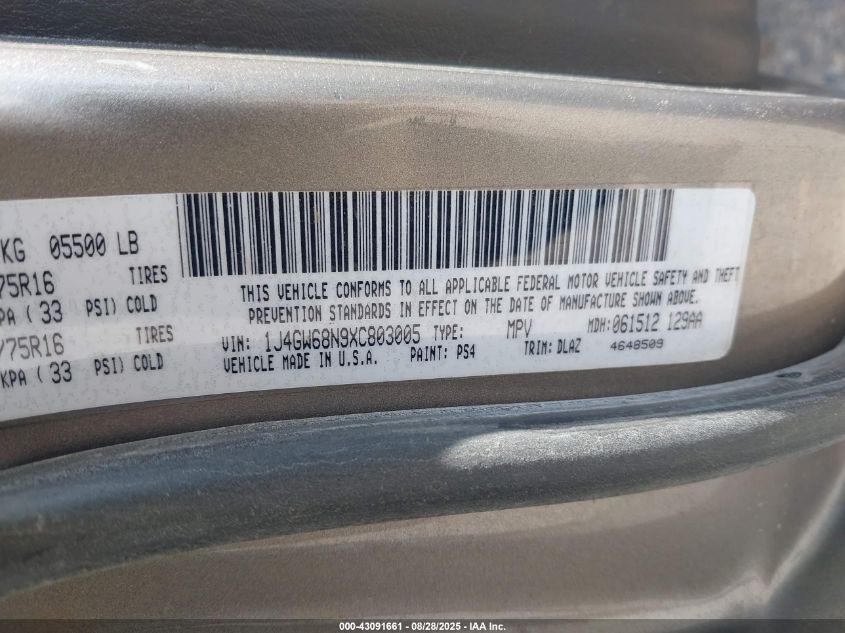 1999 Jeep Grand Cherokee Limited VIN: 1J4GW68N9XC803005 Lot: 43091661