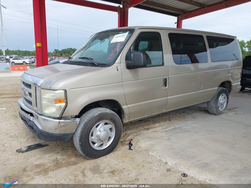 2012 Ford E-350 Super Duty Xlt beige wagon gasoline 1FBNE3BL1CDB00173 photo #3