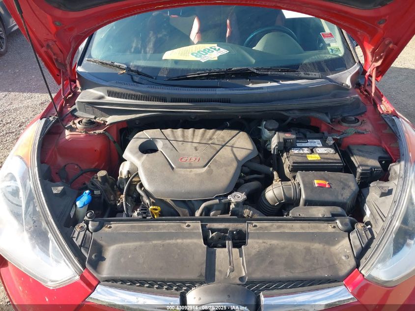 2012 Hyundai Veloster Base W/Red/Black VIN: KMHTC6AD2CU054210 Lot: 43092914