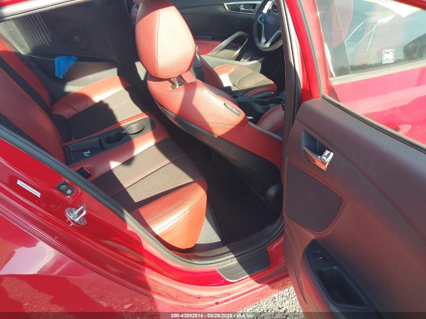 2012 Hyundai Veloster Base W/Red/Black VIN: KMHTC6AD2CU054210 Lot: 43092914