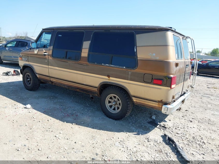 1987 Chevrolet Sportvan / Van G20 brown van gasoline 1GBEG25K6H7141203 photo #4