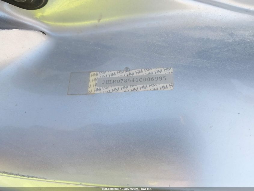 2006 Honda Cr-V Lx VIN: JHLRD78546C006995 Lot: 43093397