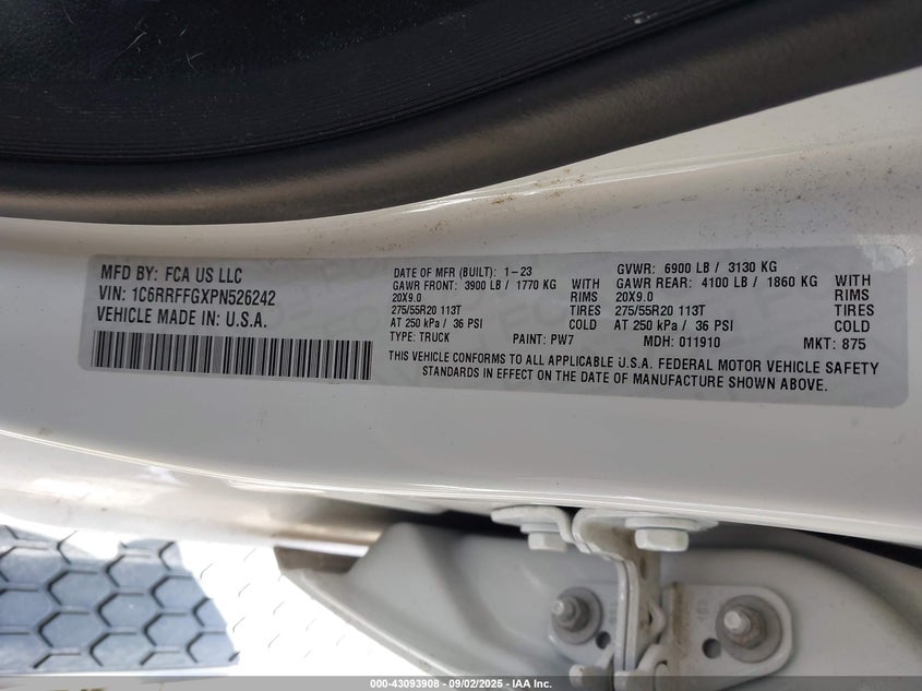 2023 RAM 1500 BIG HORN  4X4 5'7 BOX - 1C6RRFFGXPN526242