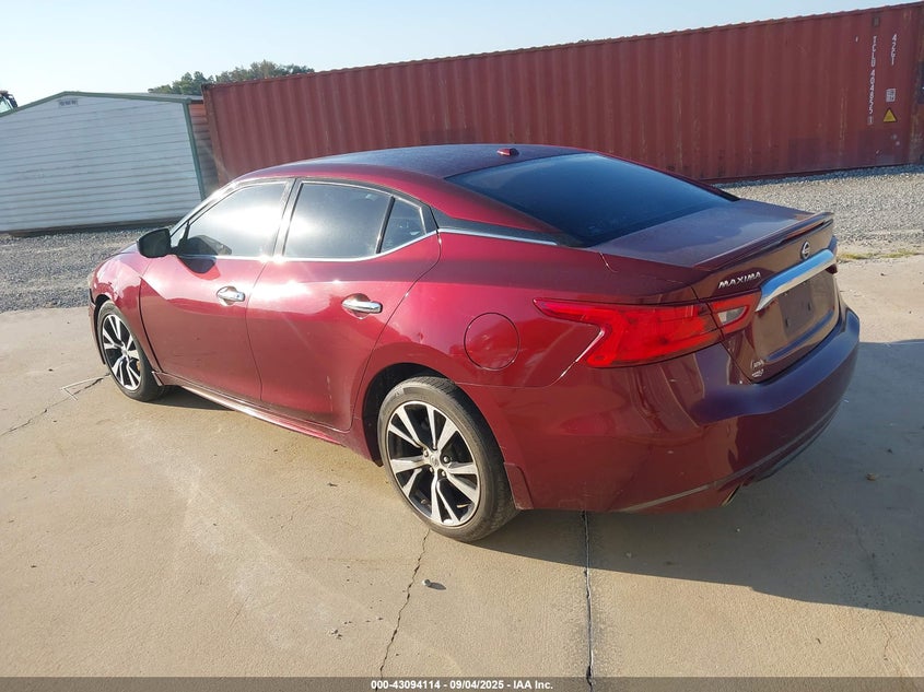 Vin: 1n4aa6ap4gc398134, lot: 43588383, nissan maxima 3.5 s 20163
