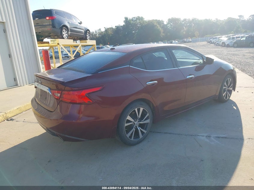 Vin: 1n4aa6ap4gc398134, lot: 43588383, nissan maxima 3.5 s 20164