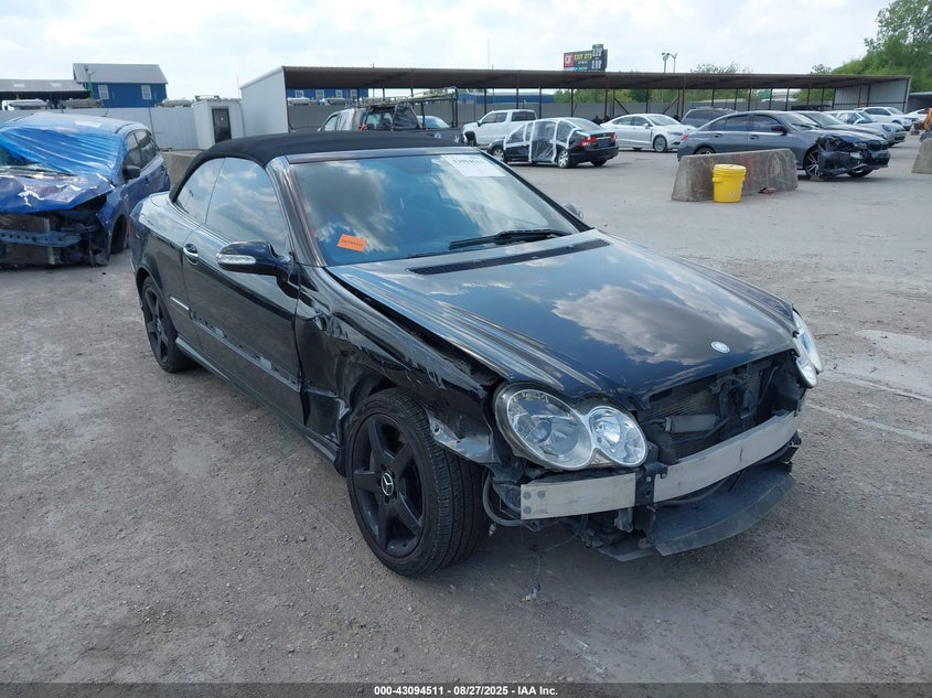 2005 Mercedes-Benz Clk 500 black cabrio gasoline WDBTK75J25F144377 photo #1