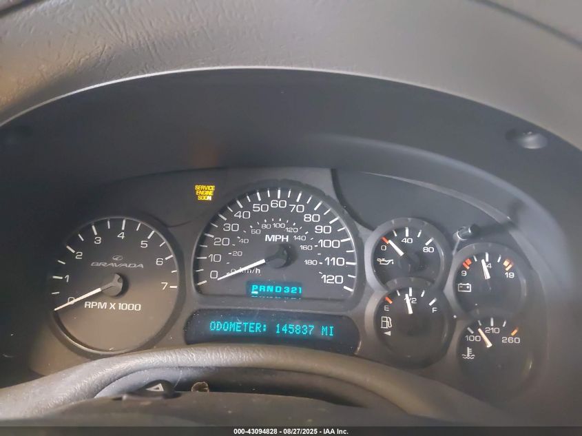 2002 Oldsmobile Bravada VIN: 1GHDT13S322318577 Lot: 43094828