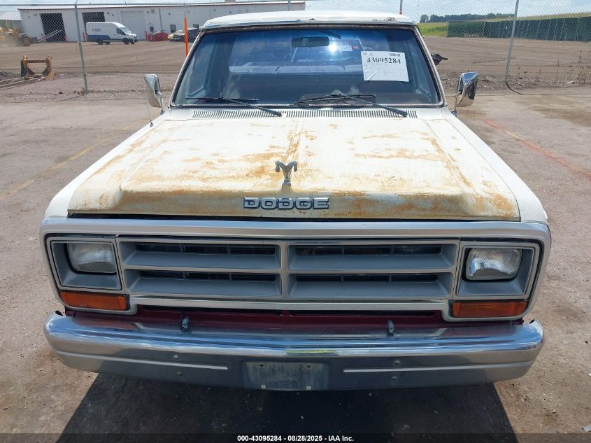 1986 Dodge D-Series D150 VIN: 1B7HD14T2GS100116 Lot: 43095284