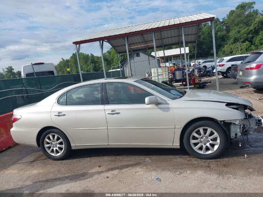 2004 Lexus Es 330 VIN: JTHBA30G240010599 Lot: 43096277