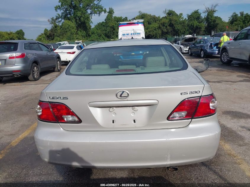 2004 Lexus Es 330 VIN: JTHBA30G240010599 Lot: 43096277