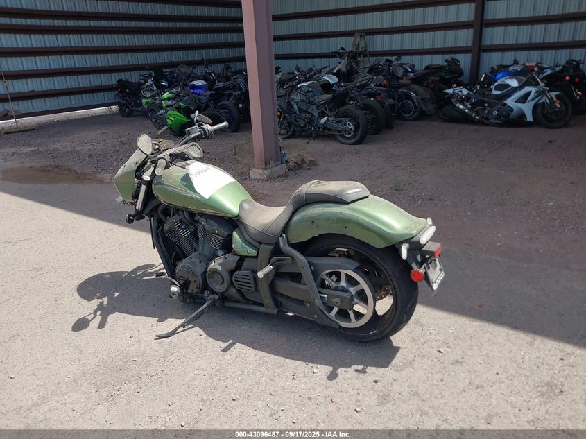 2015 Yamaha Xvs1300 Cu green null gasoline JYAVP33E6FA012212 photo #4