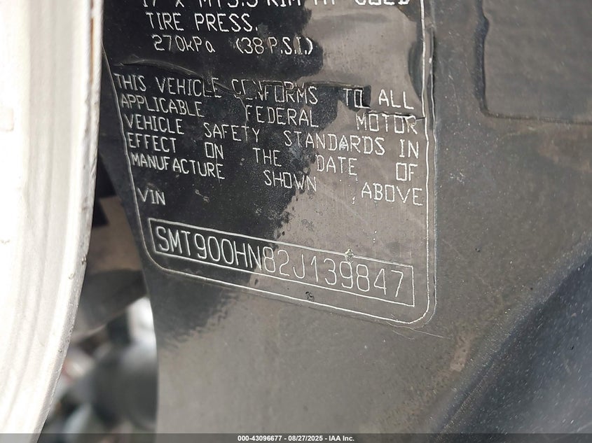 2002 TRIUMPH MOTORCYCLE BONNEVILLE - SMT900HN82J139847