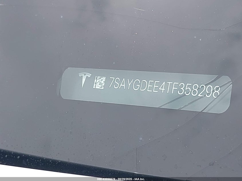 2026 TESLA MODEL Y(VIN: 7SAYGDEE4TF358298