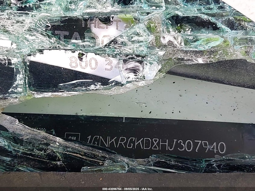 2017 Chevrolet Traverse 1Lt VIN: 1GNKRGKD8HJ307940 Lot: 43096764