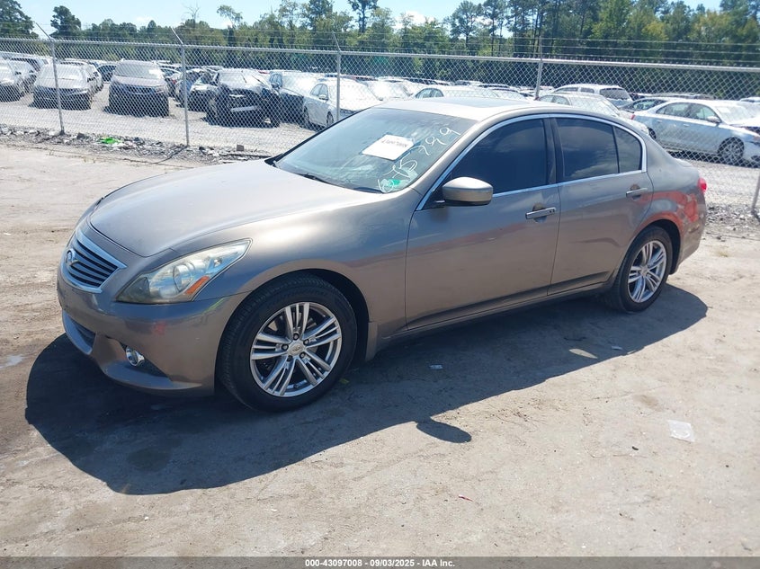 2012 Infiniti G37X grey sedan gasoline JN1CV6AR6CM675799 photo #3