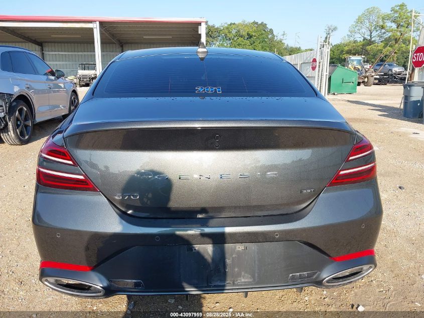 2023 Genesis G70 3.3T Rwd VIN: KMTG54TE9PU114355 Lot: 43097959