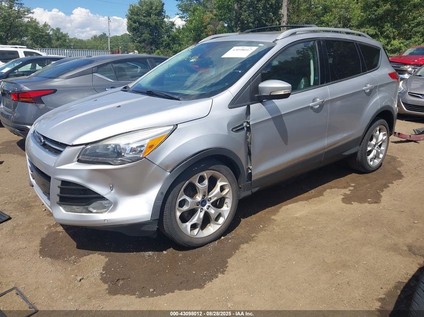 Vin: 1fmcu0j96eud21776, lot: 43592281, ford escape titanium 20142