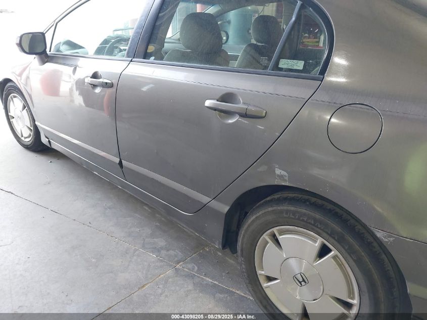 2007 Honda Civic Hybrid VIN: JHMFA36257S023160 Lot: 43098205