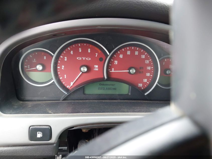 2005 Pontiac Gto VIN: 6G2VX12UX5L375429 Lot: 43098207