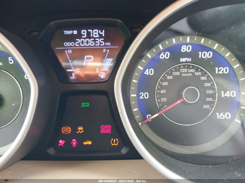 2012 Hyundai Elantra Limited (Ulsan Plant) VIN: KMHDH4AEXCU349851 Lot: 43098327