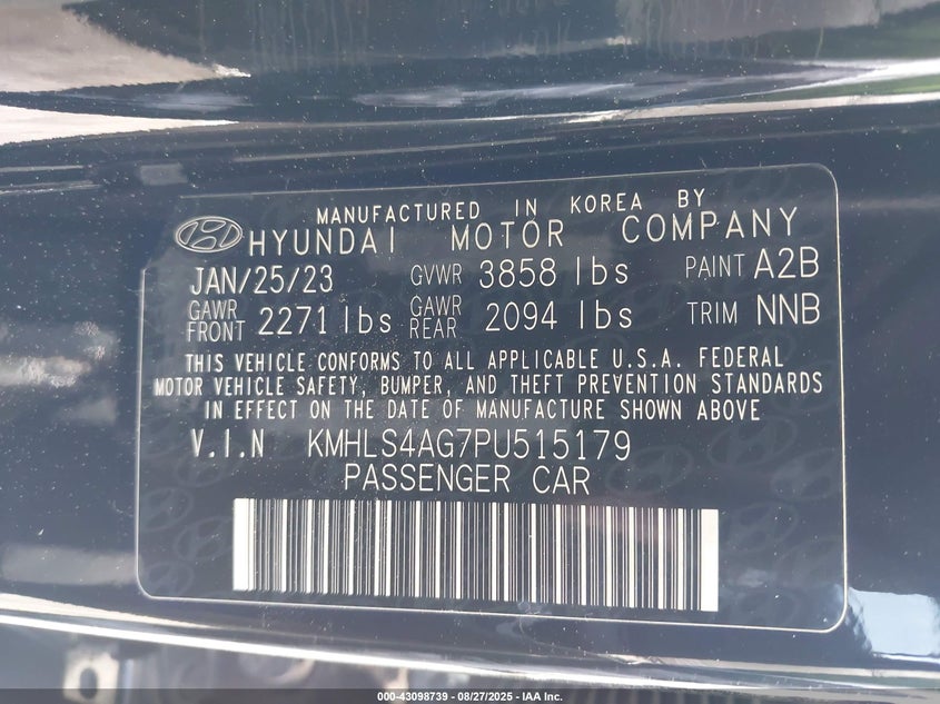2023 HYUNDAI ELANTRA SEL - KMHLS4AG7PU515179