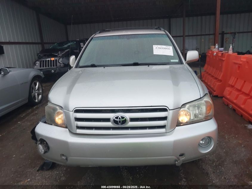 2005 Toyota Highlander V6 VIN: JTEDP21A550059015 Lot: 43099066