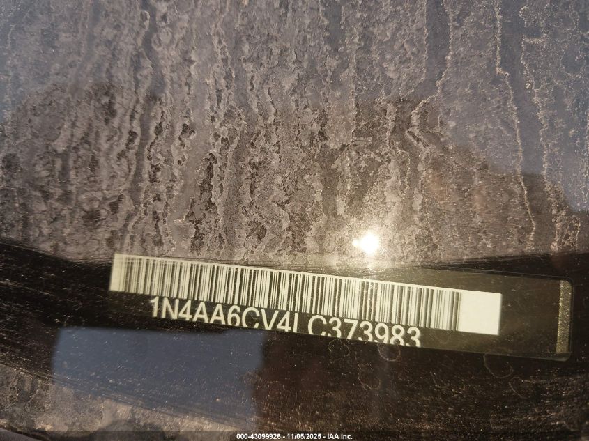 2020 Nissan Maxima Sv Xtronic Cvt VIN: 1N4AA6CV4LC373983 Lot: 43099926