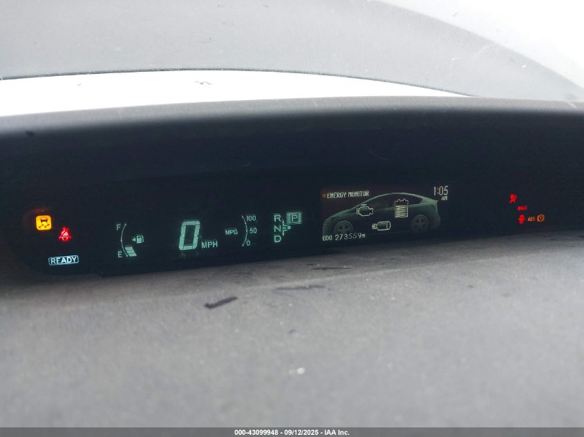 2012 Toyota Prius Two VIN: JTDKN3DU6C1583620 Lot: 43099948