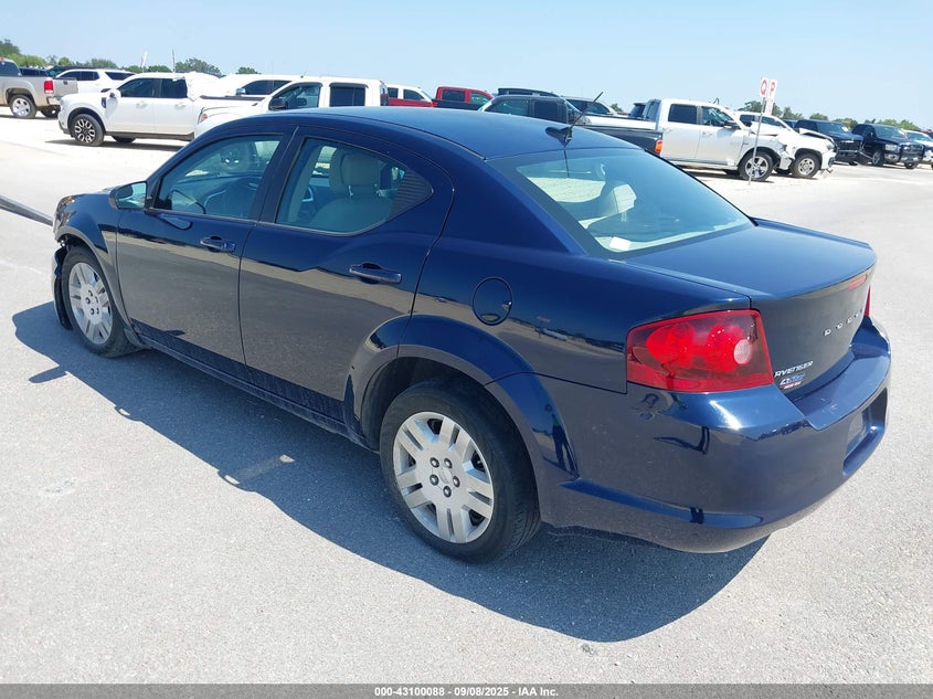 Vin: 1c3cdzag2dn756461, lot: 43594357, dodge avenger se v6 20133