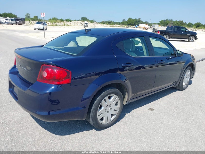 Vin: 1c3cdzag2dn756461, lot: 43594357, dodge avenger se v6 20134
