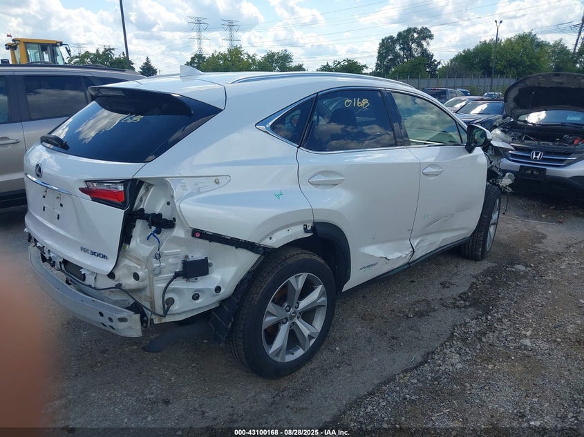 Vin: jtjbjrbz4h2059619, lot: 43594437, lexus nx 300h 20174