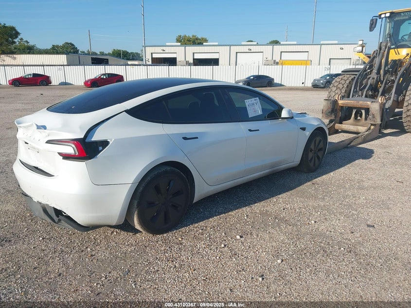 Vin: 5yj3e1ea8rf867747, lot: 43594636, tesla model 3 20242