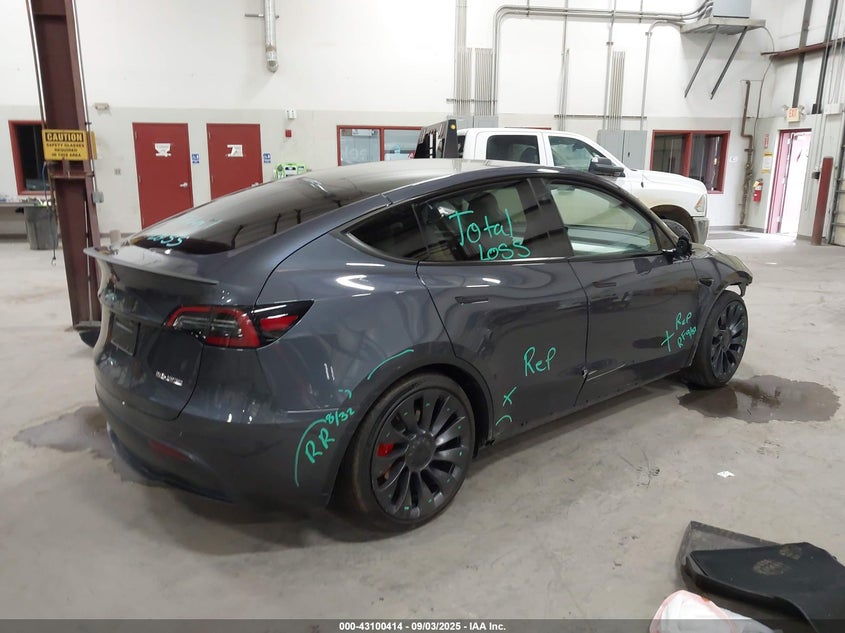 2023 Tesla Model y Performance Dual Motor All-wheel Drive Black Lot 111043100414 Vin 7SAYGDEF6PF874676