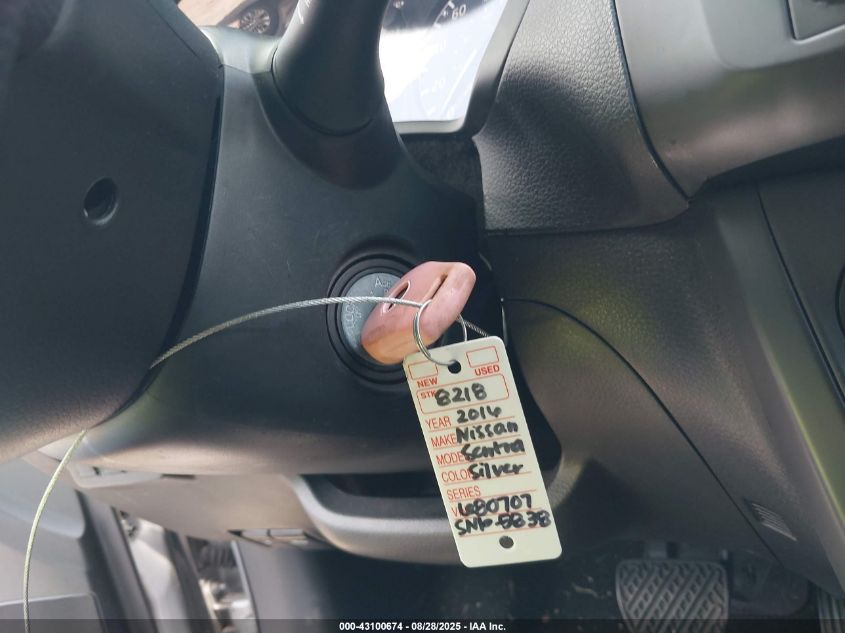 2016 Nissan Sentra S VIN: 3N1AB7AP5GL680707 Lot: 43100674