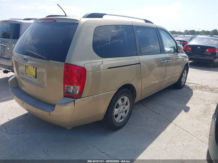 Vin: kndmg4c33a6337707, lot: 43595390, kia sedona lx 20104