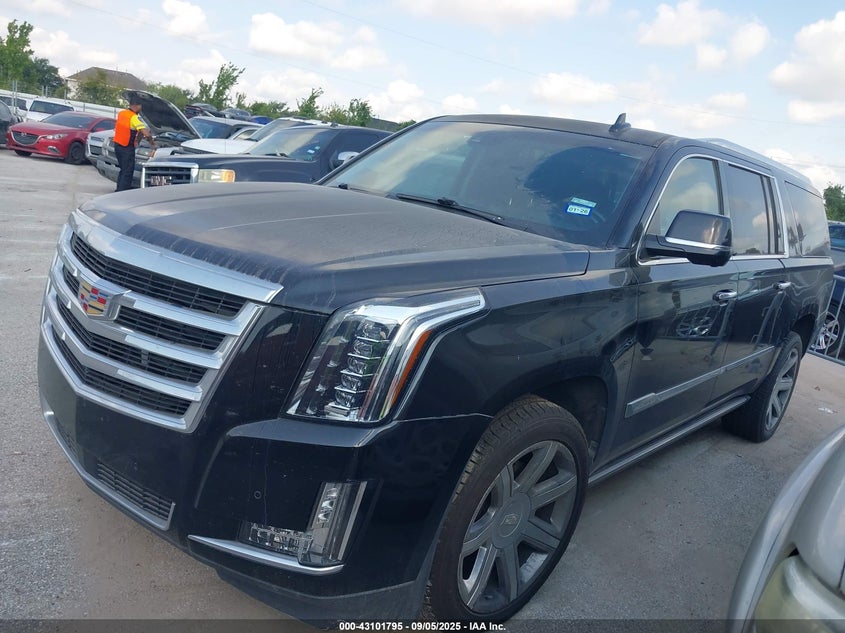 Vin: 1gys4tkj9fr534438, lot: 43596088, cadillac escalade esv premium 20152