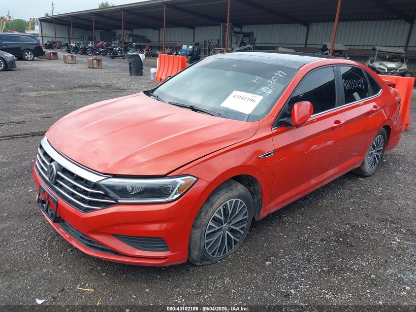 2019 Volkswagen Jetta 1.4T Sel orange sedan gasoline 3VWE57BU9KM061716 photo #3