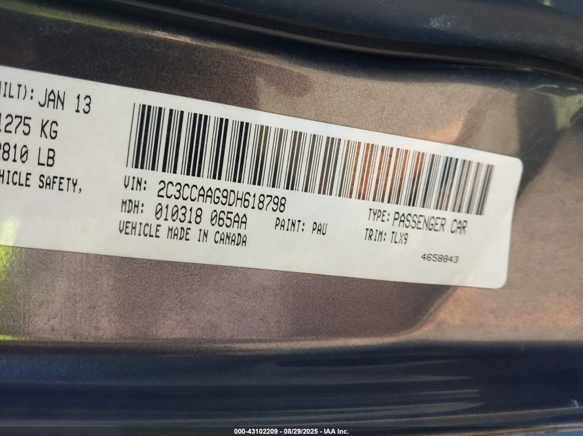 2013 CHRYSLER 300 MOTOWN - 2C3CCAAG9DH618798