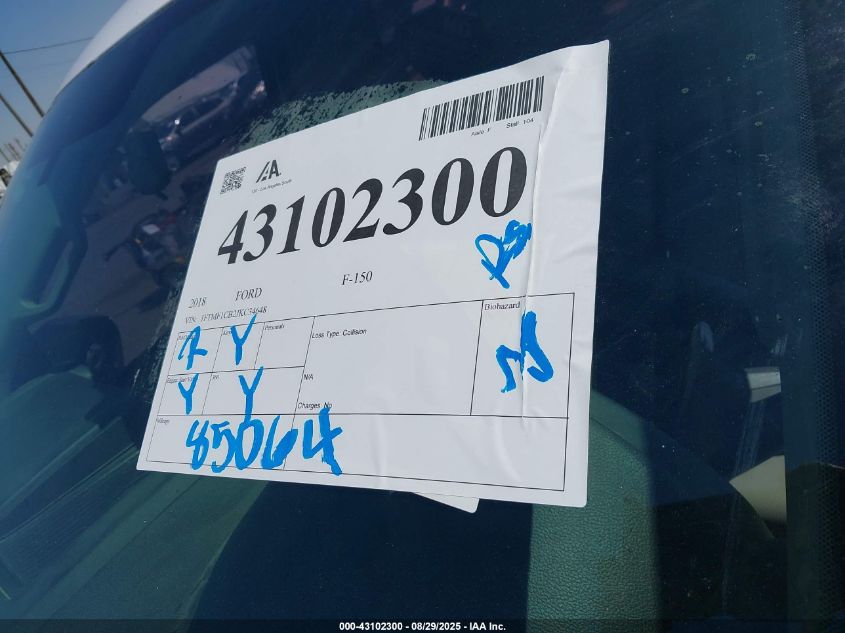 2018 Ford F-150 Xl VIN: 1FTMF1CB2JKC34648 Lot: 43102300