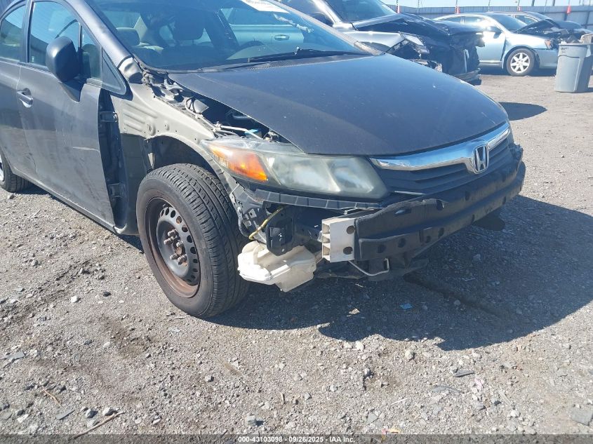 2012 Honda Civic Lx VIN: 2HGFB2F57CH580190 Lot: 43103098