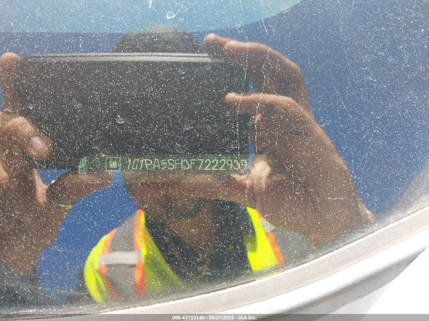 2015 Chevrolet Cruze Ls Auto VIN: 1G1PA5SH3F7222939 Lot: 43103140