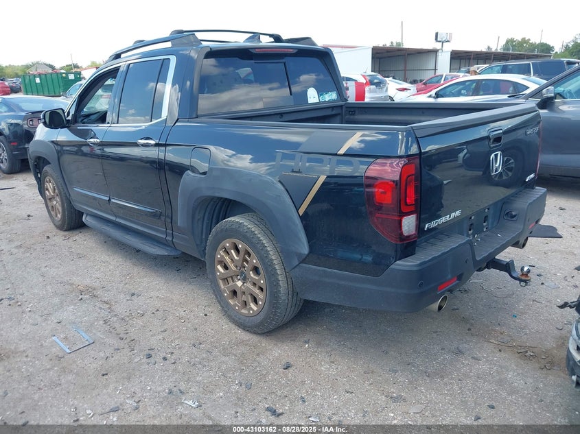 Vin: 5fpyk3f72mb022082, lot: 43597455, honda ridgeline rtl-e 20213